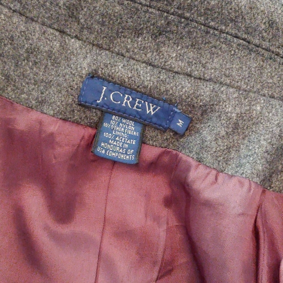 J Crew Wool Zipper Front Coat Size M Ladies - Picture 5 of 5